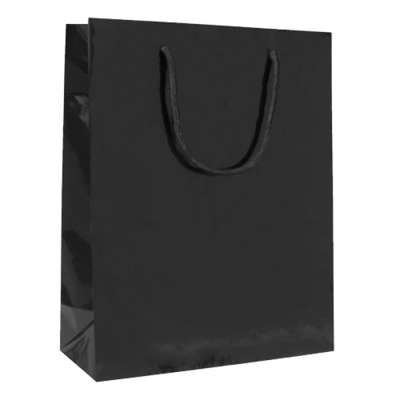 Pappersbärkasse Lux blank svart - 1