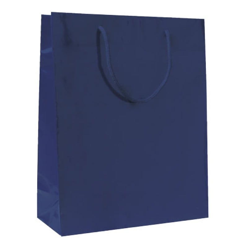 Pappersbärkasse Lux blank blå - 1