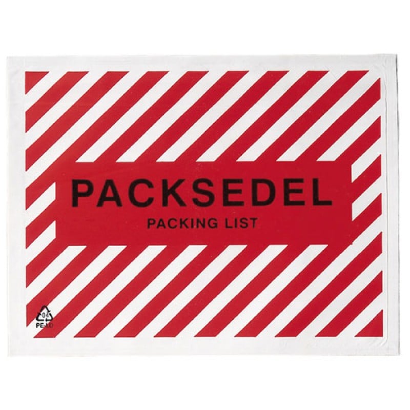 Packsedelsficka med zebratryck - 1