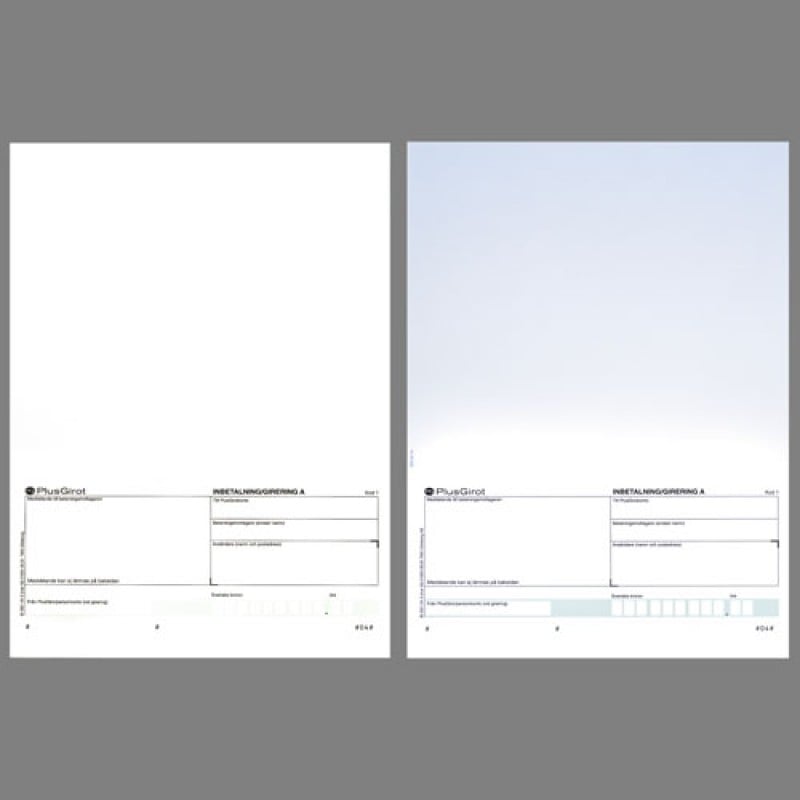 Laserark med plusgiro-talong - 1