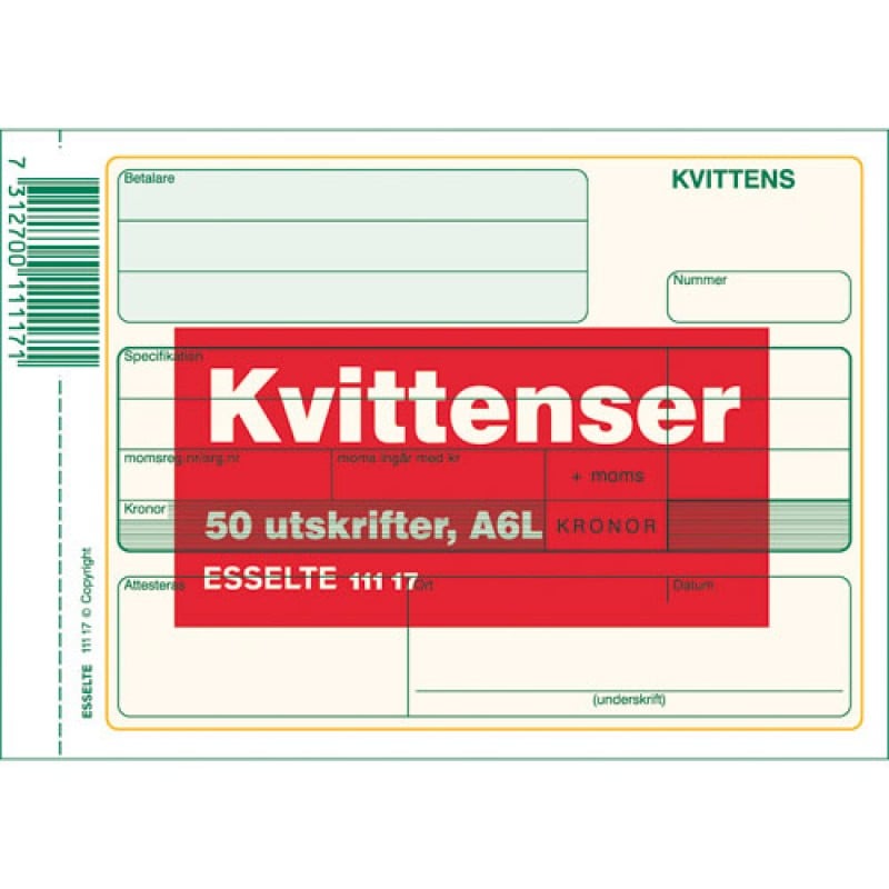 Kvittens med & utan kopia - 1