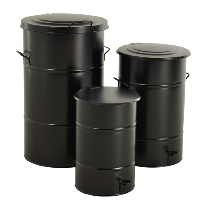 Avfallsbehållare Retro Svart - 1