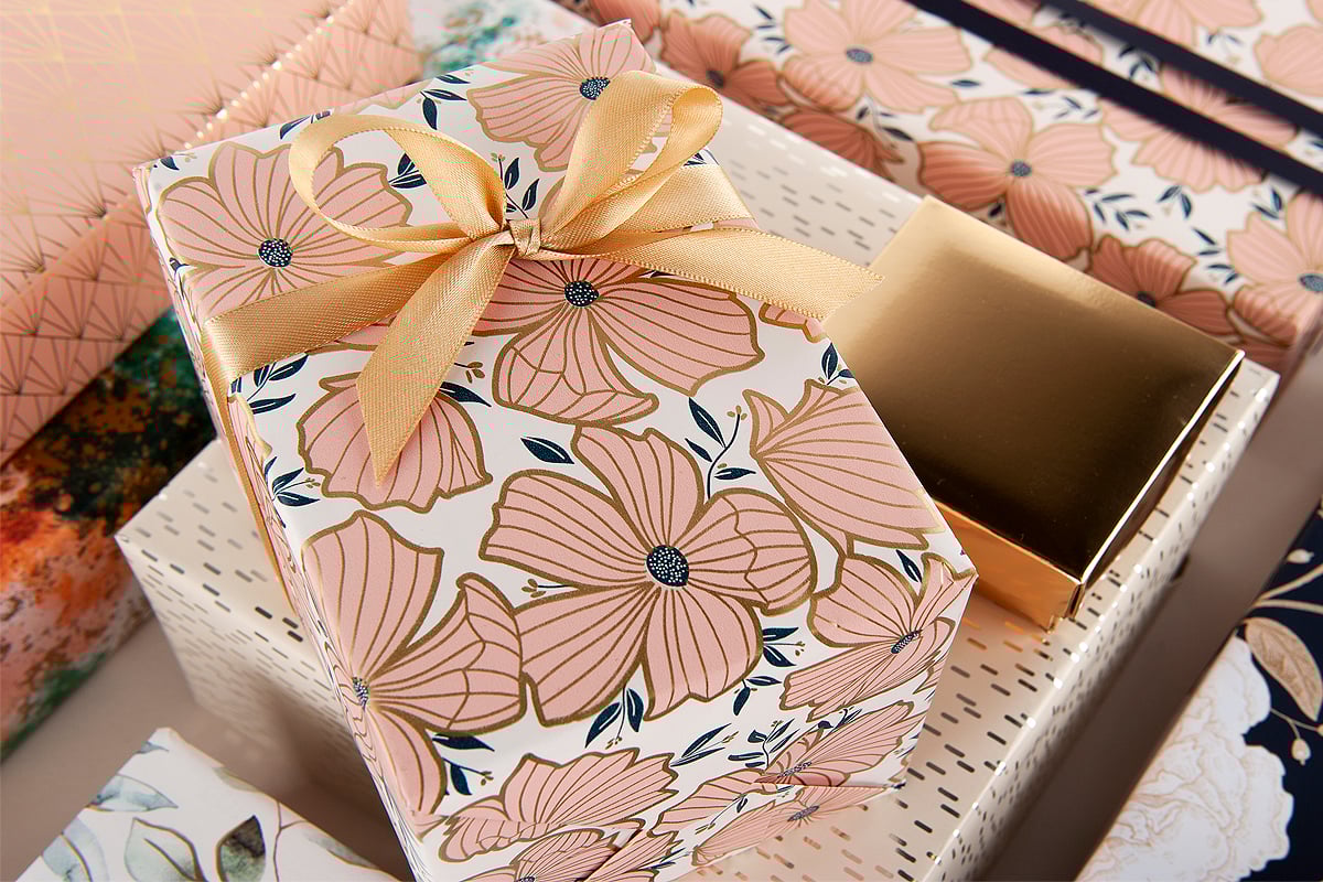 Presentpapper Sakura Gammelrosa - 2