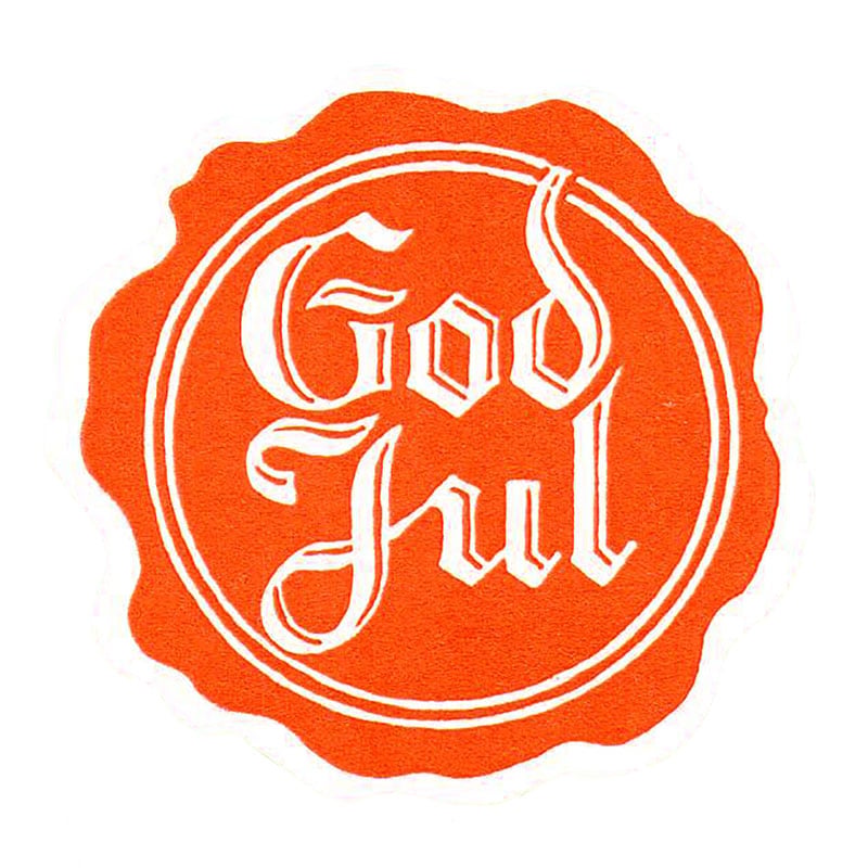 God jul sigill vit/röd