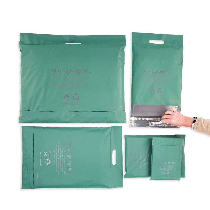 E-handelspåse/postpåse i återvunnen plast - 1