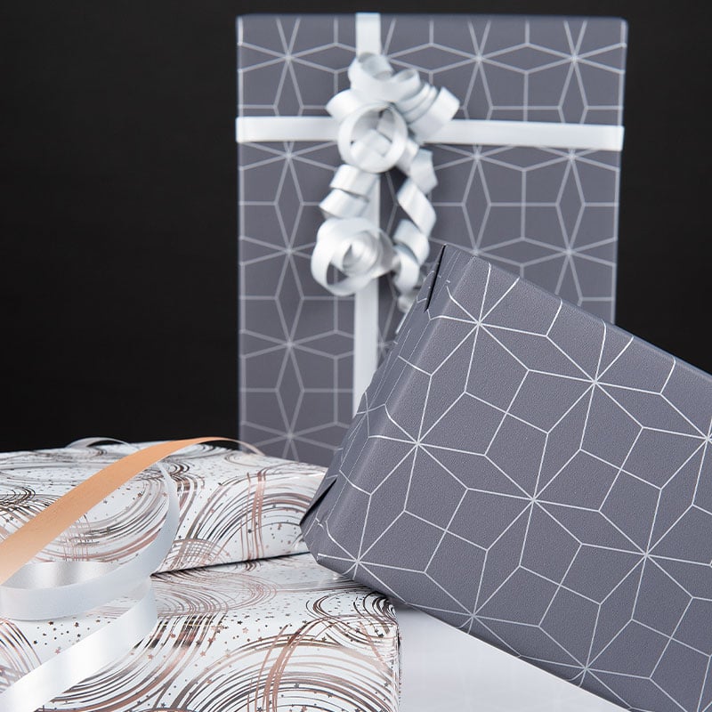 Presentpapper Graphic Grey - 3