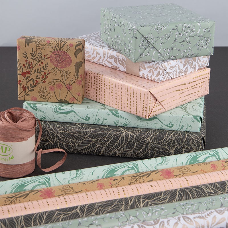 Presentpapper Green Marble - 4