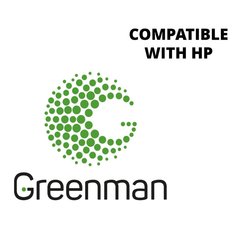Greenman Bläck kompatibla med HP - 1
