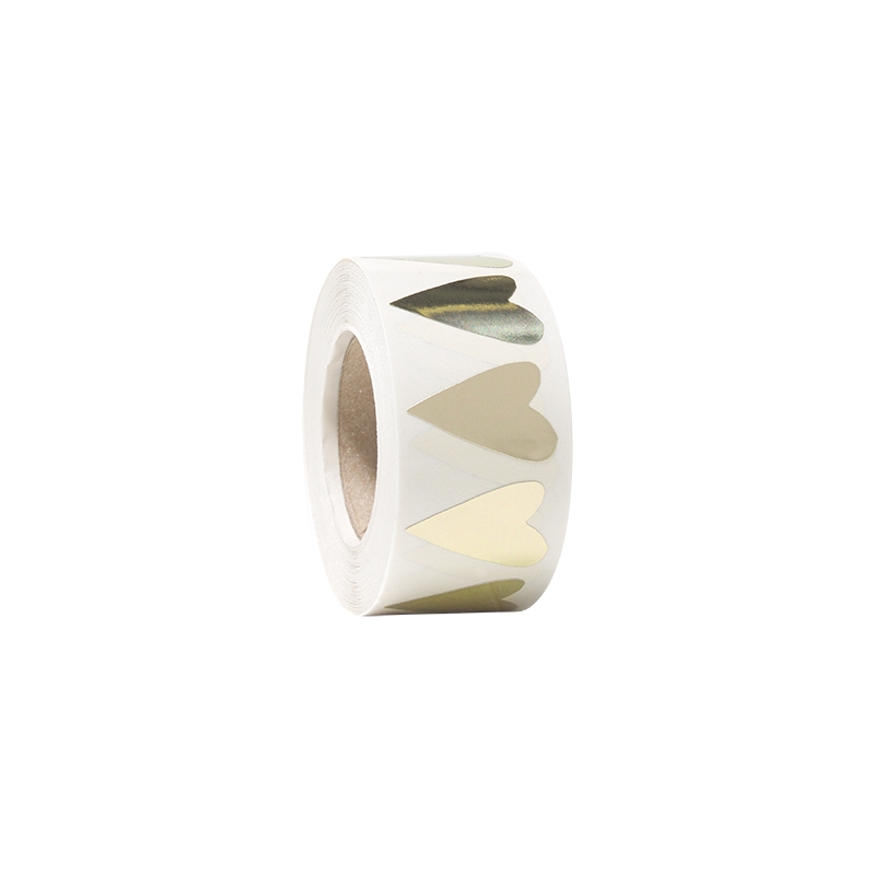 Presentetiketter modern heart guld - 2