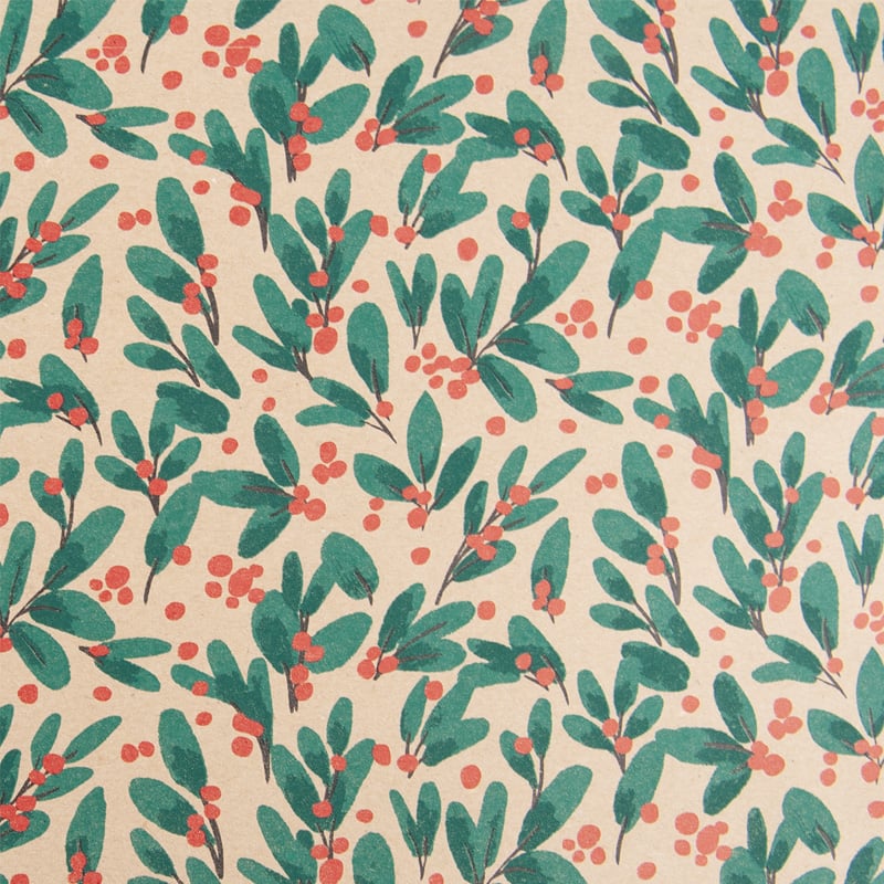 Presentpapper Holly Jolly