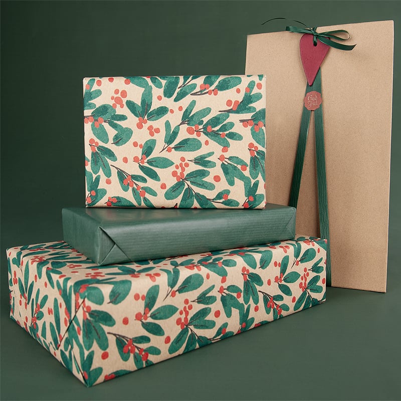 Presentpapper Holly Jolly - 4