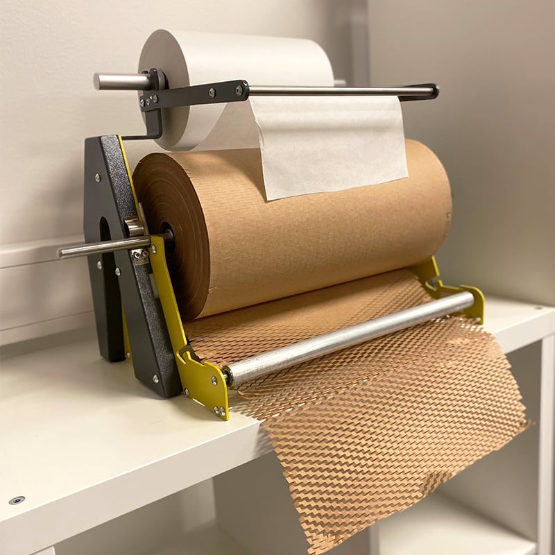 Honeycomb paper wraphållare för stötdämpande papper på rulle - 3