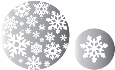 Etikett jul Snöflinga silver - 1