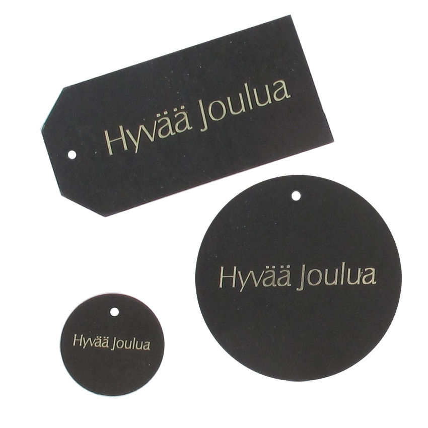 Hängetikett Hyvää Joulua svart UTFÖRSÄLJNING - 2