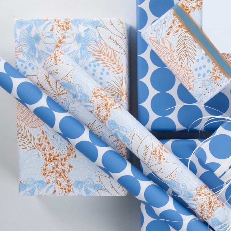 Presentpapper Aalborg dubbelsidigt ocean - 4