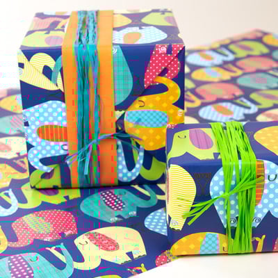 Presentpapper Elephant Parade - 5