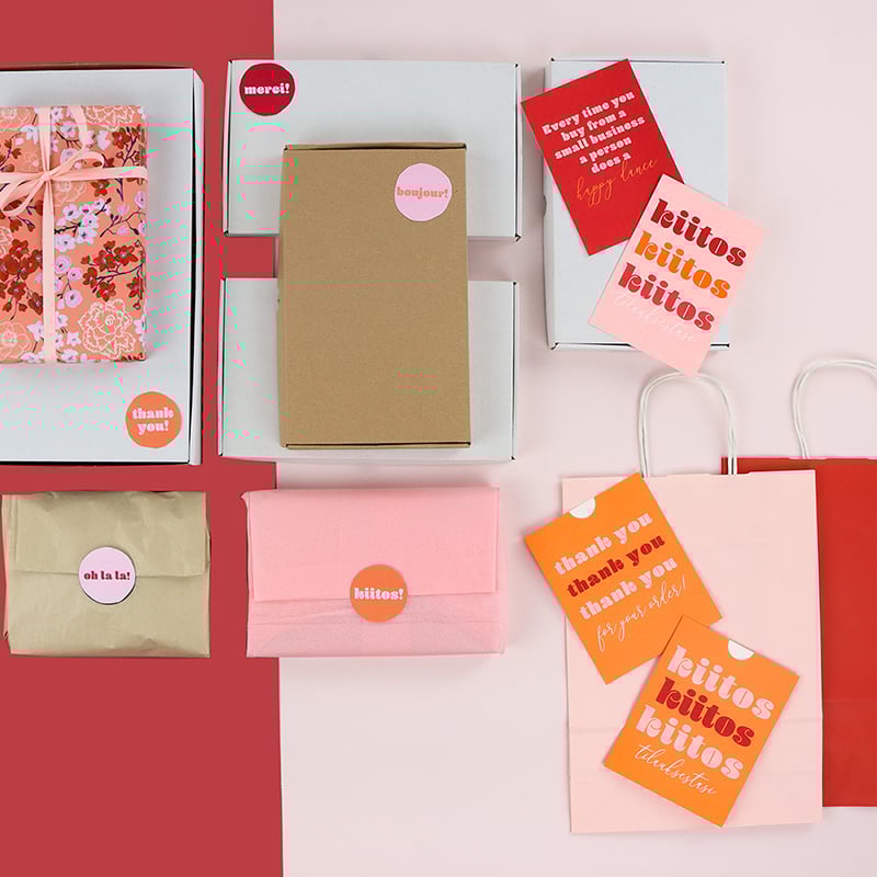 Kvittoficka "Kiitos tilauksestasi!" French Rouge  UTFÖRSÄLJNING - 2