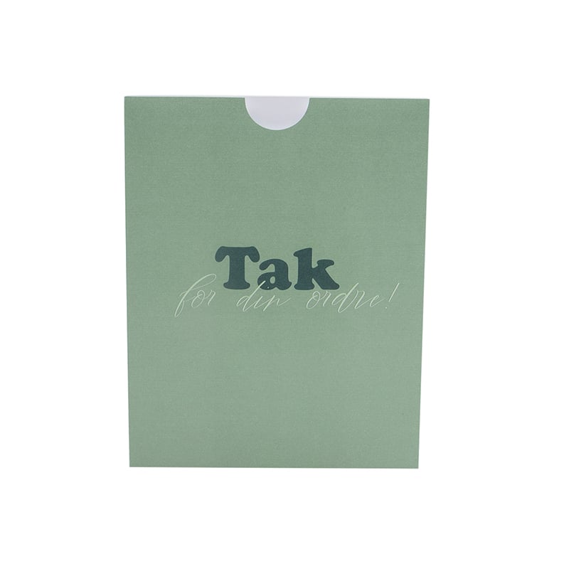 Kvittoficka "Tak for din ordre!" Fair green  UTFÖRSÄLJNING - 2