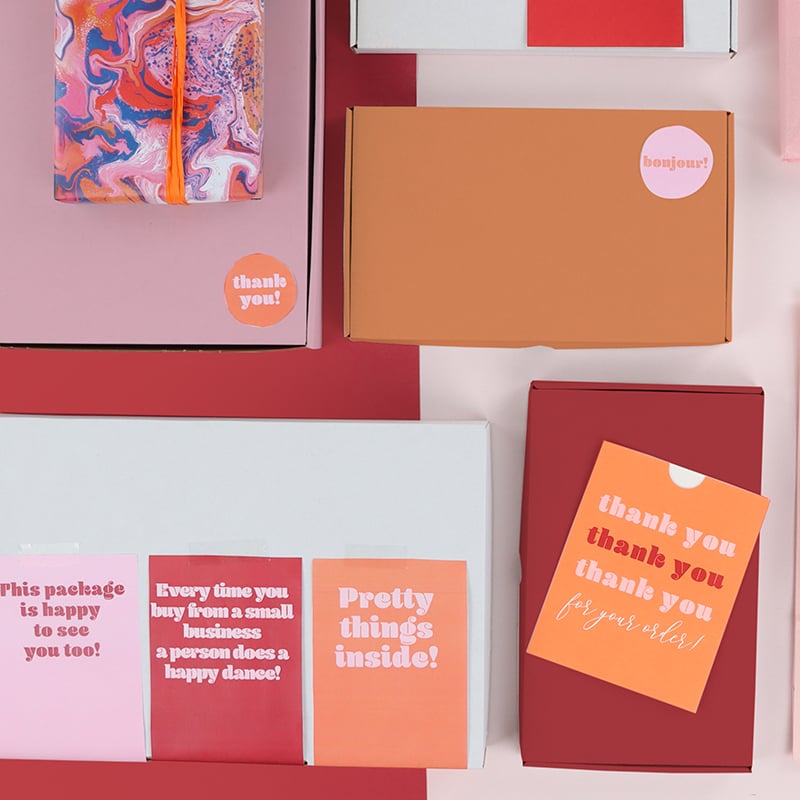 Kvittoficka "Thank you.." French Rouge   UTFÖRSÄLJNING - 2