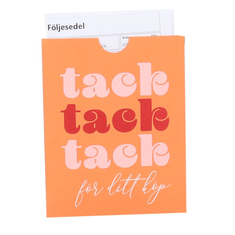 Kvittoficka "Tack för ditt köp!" French Rouge UTFÖRSÄLJNING - 1