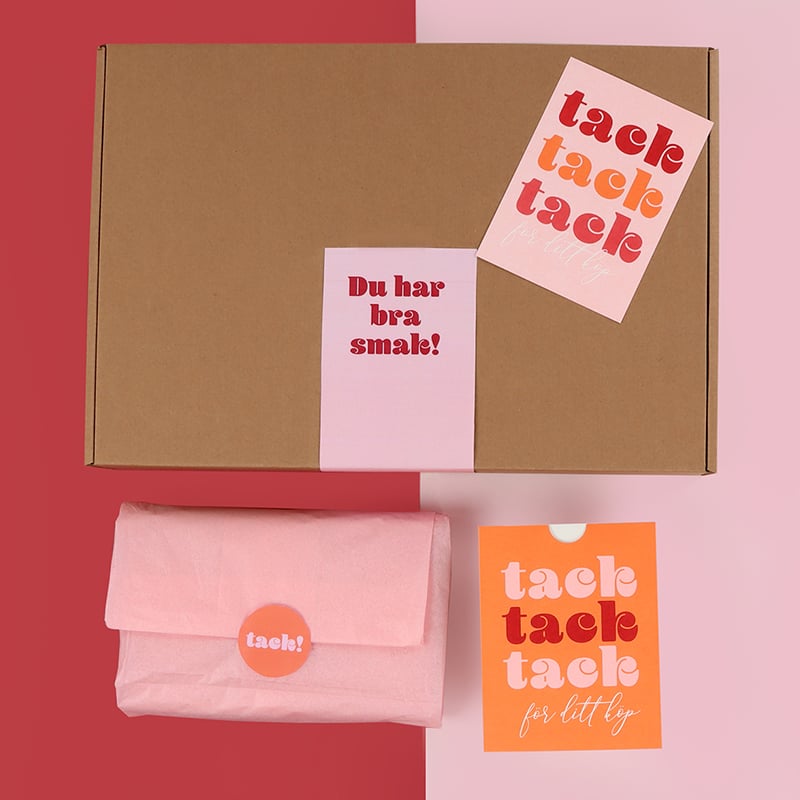 Kvittoficka "Tack för ditt köp!" French Rouge UTFÖRSÄLJNING - 2