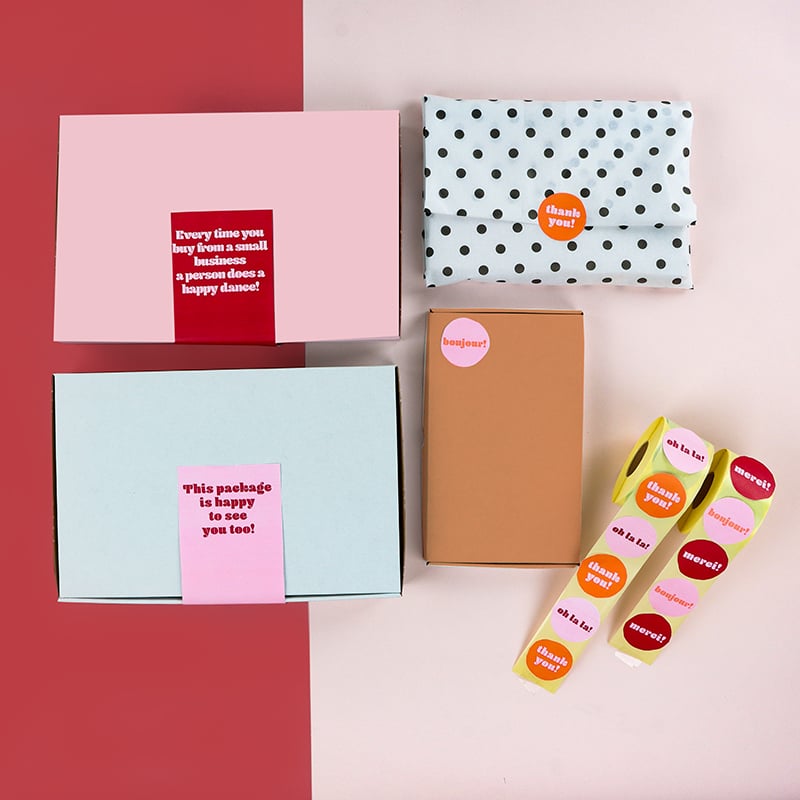 Etikett "Oh la la/thank you!" French Rouge - 4