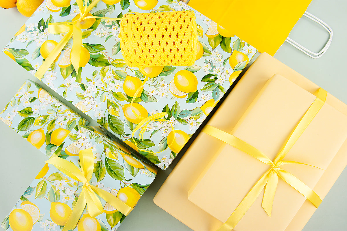 Presentpapper Lemon Branches - 3