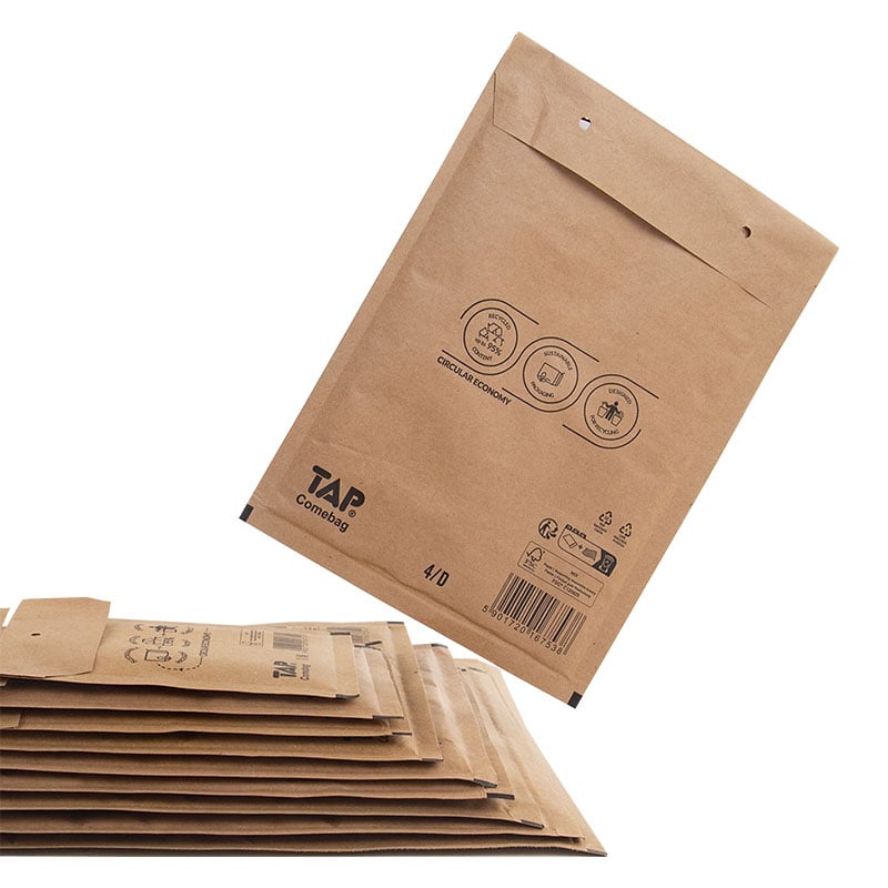 Brun Luftbubbelpåse av 100% återvunnet papper - 3