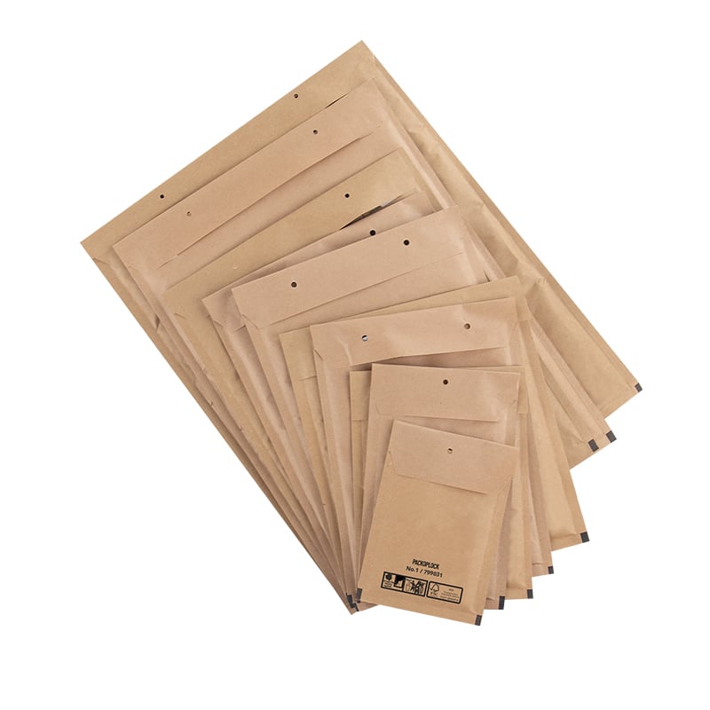 Brun Luftbubbelpåse av 100% återvunnet papper - 1