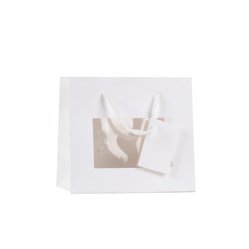 Lyxkasse vit med fönster och handtag - 2