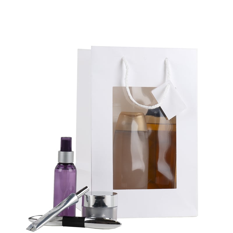 Lyxkasse vit med fönster och handtag - 5