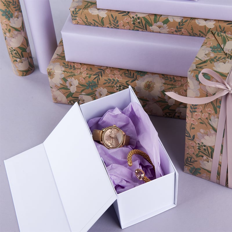 Presentkartong Lyx vit med magnetstängning - 1