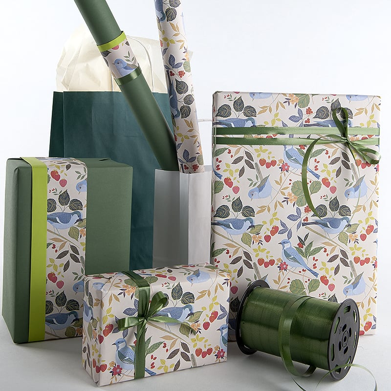 Presentpapper Mary dubbelsidigt green - 2