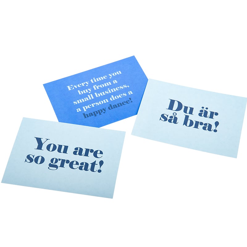 Tackkort Miami Blue "Du är så bra!" UTFÖRSÄLJNING - 1