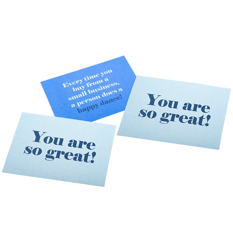 Tackkort Miami Blue "You are so great" UTFÖRSÄLJNING - 2