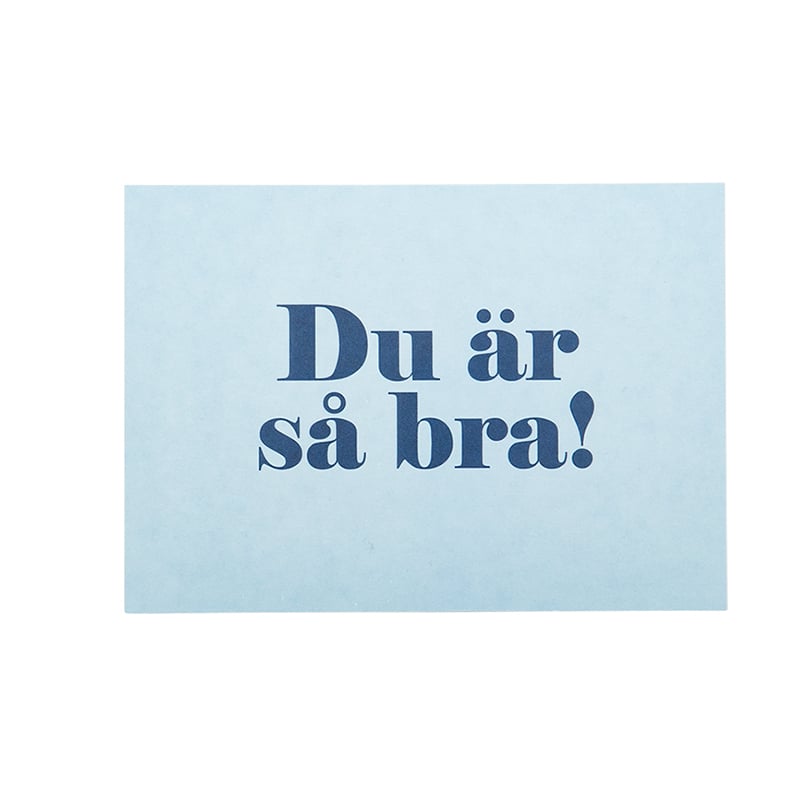 Tackkort Miami Blue "Du är så bra!" UTFÖRSÄLJNING