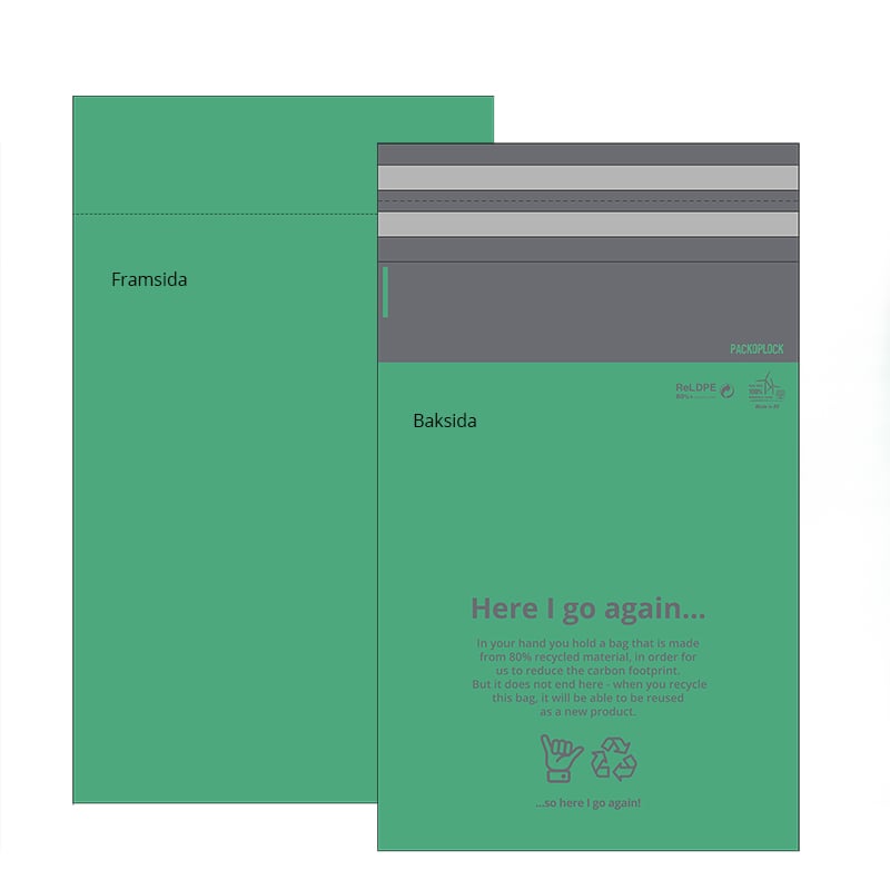 E-handelspåse/postpåse i återvunnen plast - 7