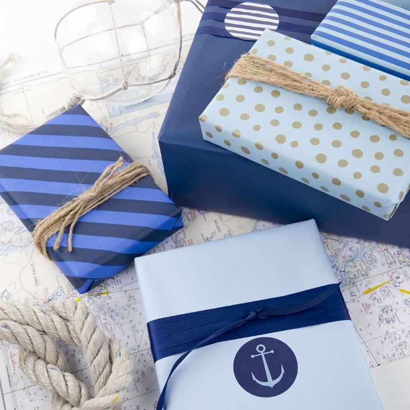 Presentpapper Marin Blue-blue - 6