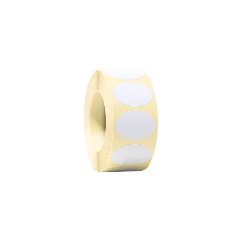 Presentetiketter oval vit - 1