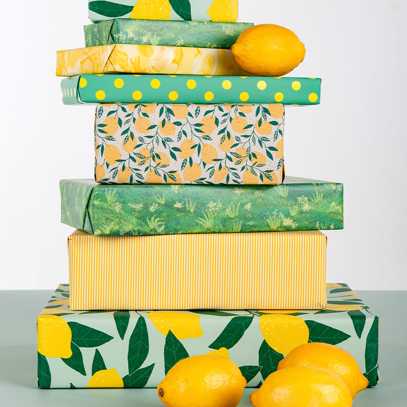Presentpapper Lemon Lines - 3