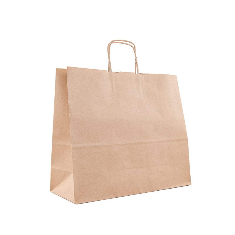 Take away kasse / plantkasse tvinnade handtag brun - 1