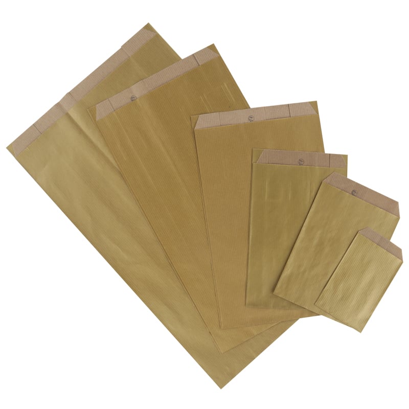 Plan papperspåse Guld - 1