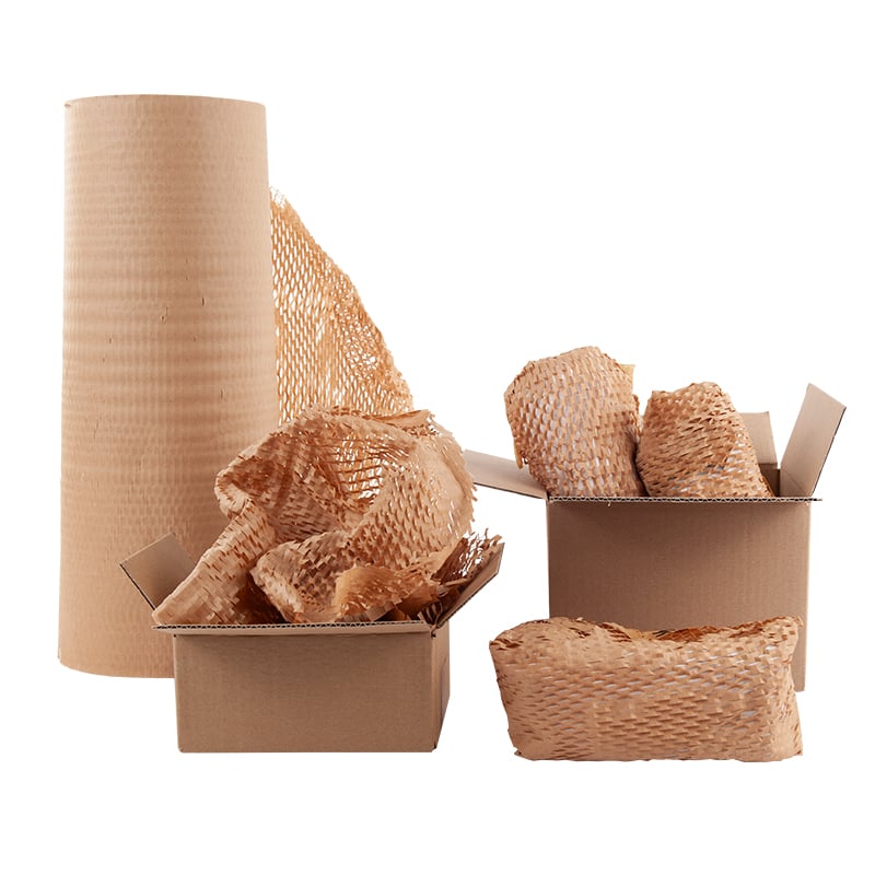 Honeycomb paper wrap - stötdämpande packpapper på rulle - 2