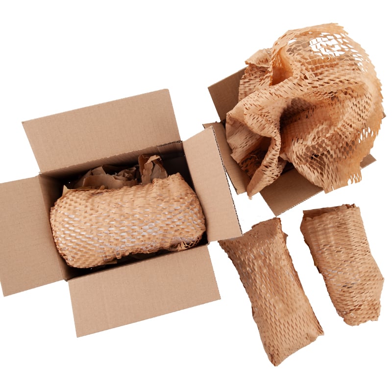 Honeycomb paper wrap - stötdämpande packpapper på rulle - 1