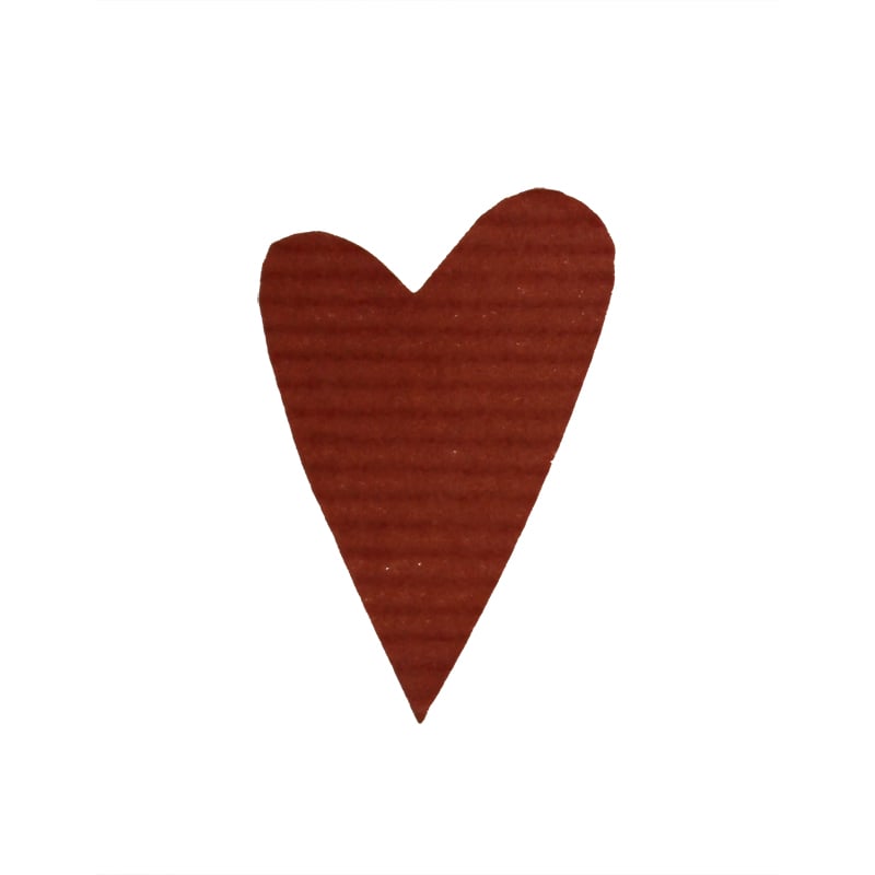 Presentetiketter modern heart röd ribbad - 3