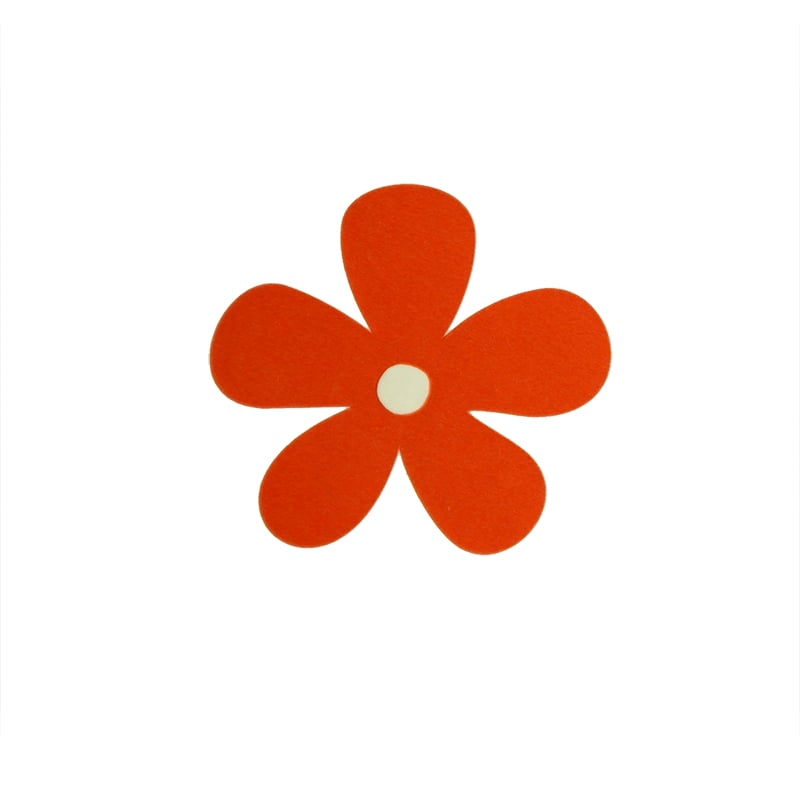 Presentetiketter blomma röd - 2