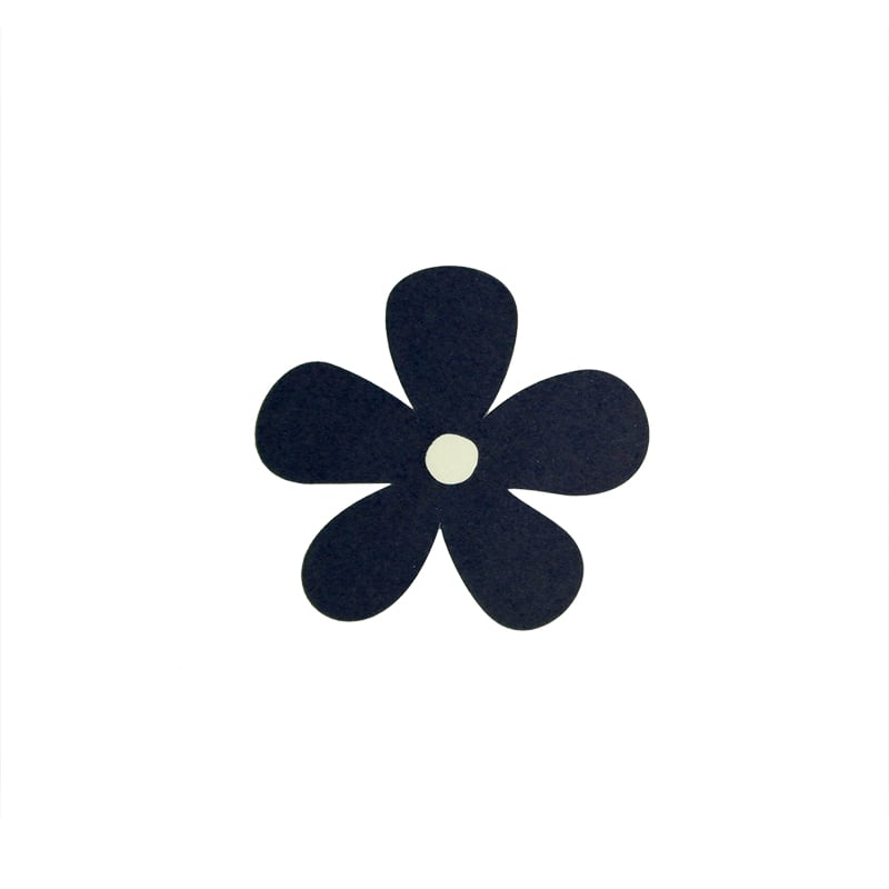 Presentetiketter blomma mörkblå - 2