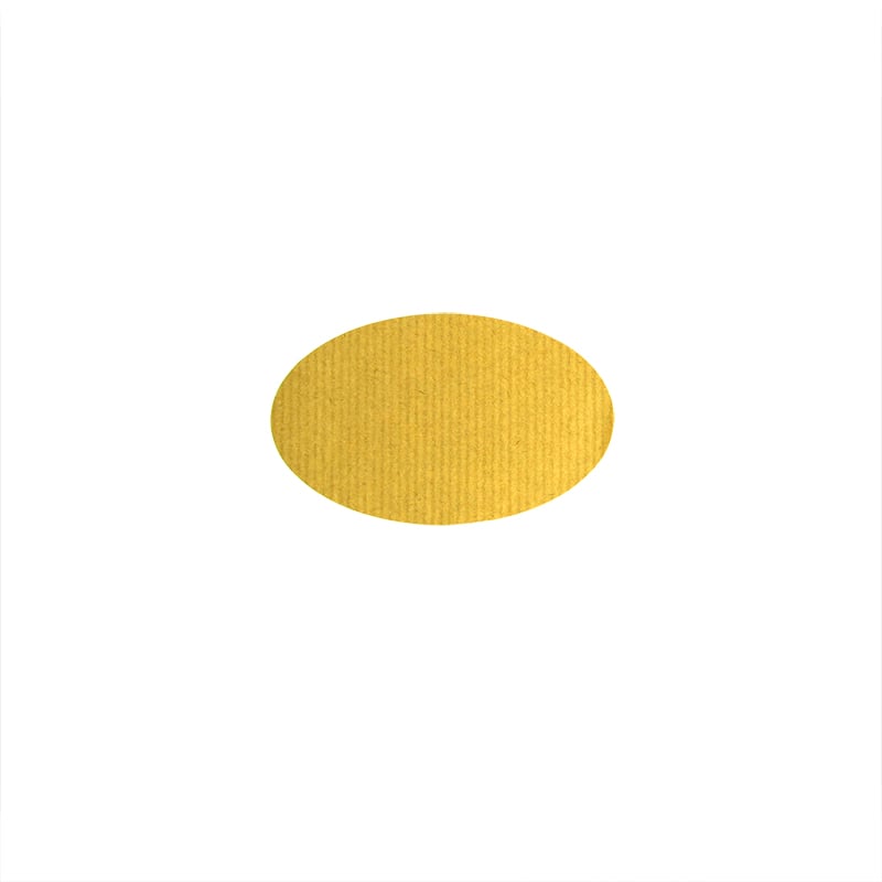 Presentetiketter oval ribbad kraft - 4
