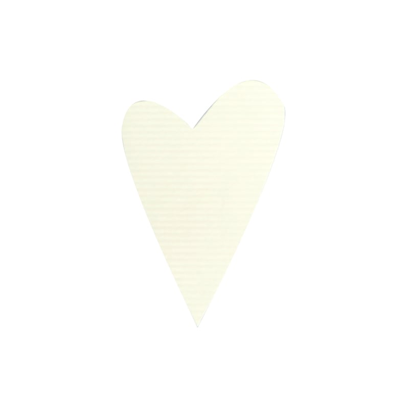 Presentetiketter modern heart vit ribbad - 3