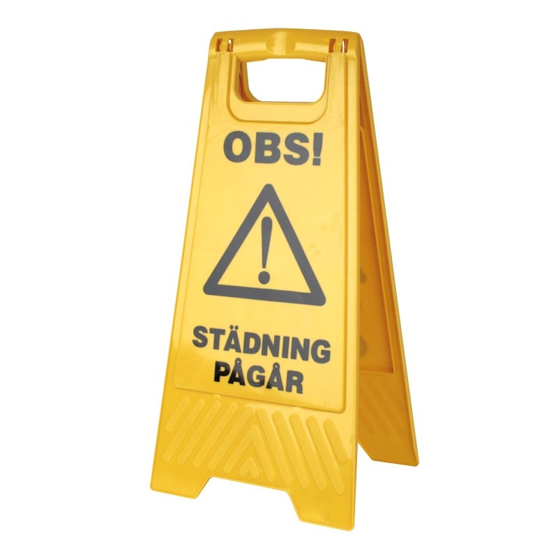 Varningsskylt "Städning pågår-Våta golv" - 1